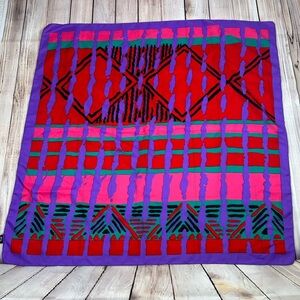 Vaso Purple and Red 80’s Scarf by Cinza Fioni for Tie Rack. Made in Italy.